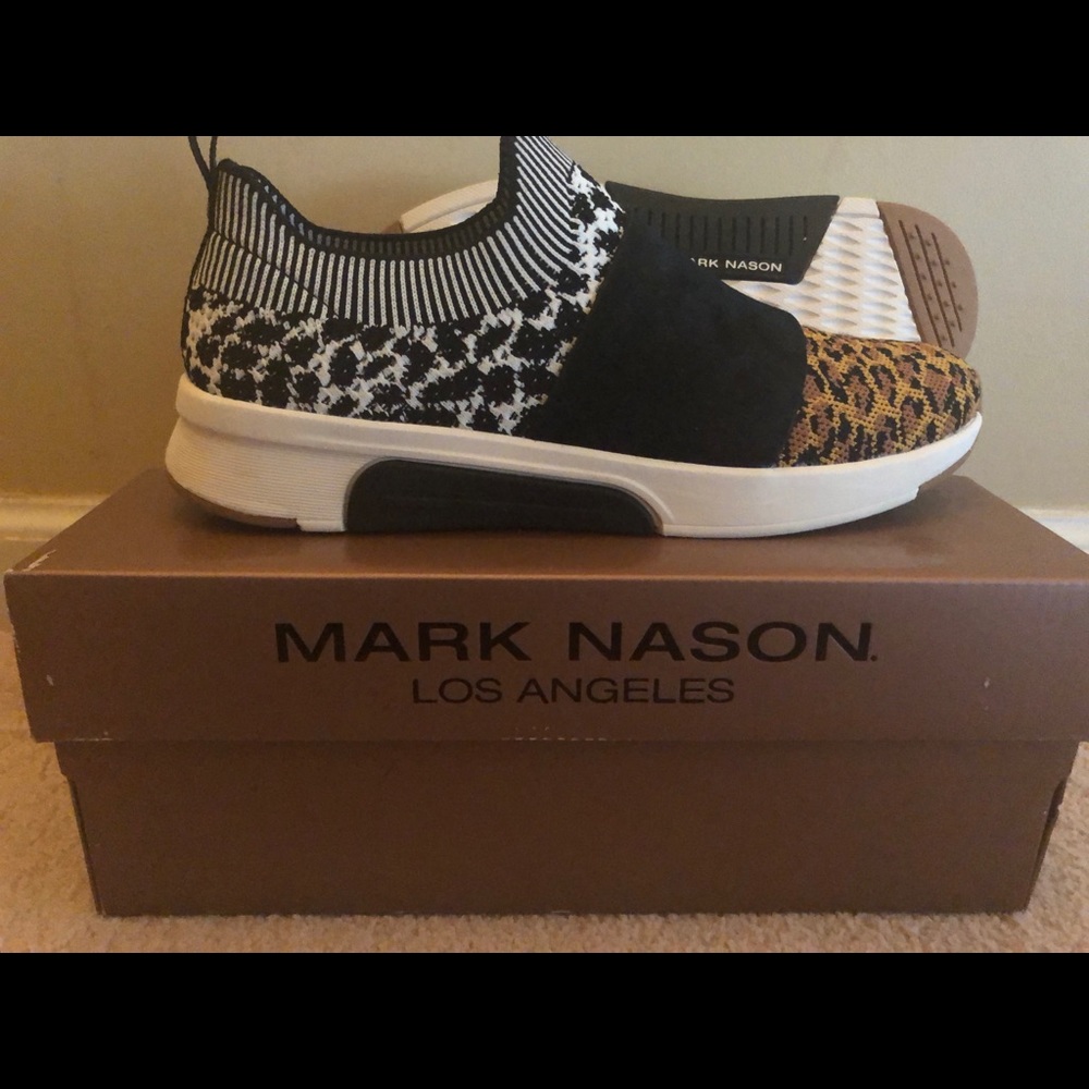 Mark Nason ABBE Jogger Slip-On Sneaker Leopard